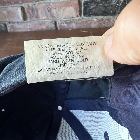 VINTAGE Thrashed Notre Dame Fighting Irish Hat Cap Strap Back Adult Blue - Picture 10 of 16